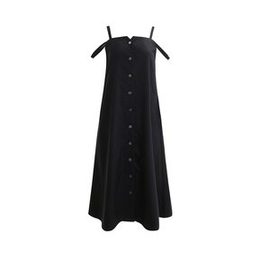 23SS Ravel button dress_black