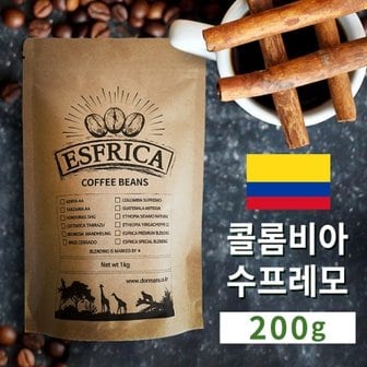 텐바이텐 200g 에스프리카 콜롬비아 수프레모 메델린 원두/도르만스코리아