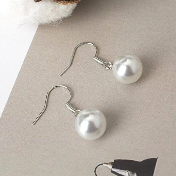 데일리 심플 귀걸이 진주 스타일 여성용 클래식 (WFJKLMD)