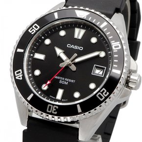 CASIO MDV-10-1A1V (카시오) 표준 아날로그 손목시계 남아용 여성용 여아용 블랙 베젤