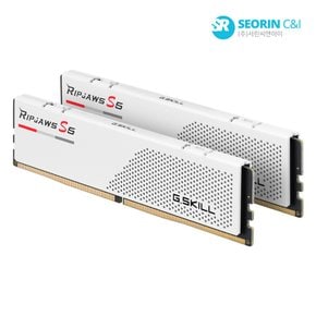 [서린공식] G.SKILL DDR5-5200 CL36 RIPJAWS S5 J 화이트 패키지 64GB(32Gx2)