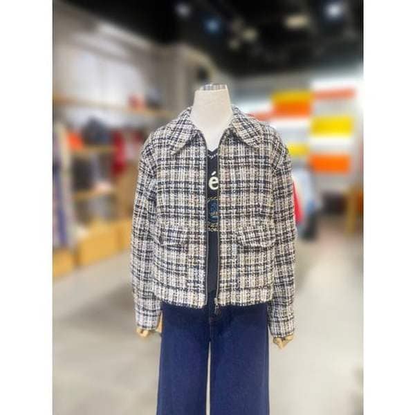 [여주점] 트위드 집업 점퍼 (BAJP91361)