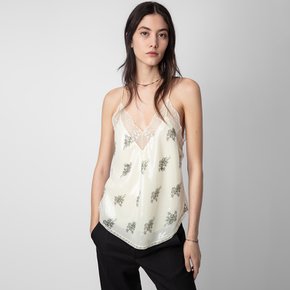 [여주점] 캐미솔 블라우스 Christy Sequin Flower Camisole  ZE4SFCTSH008Z99