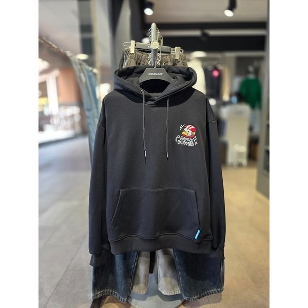 [시흥점] 융기모 드라이브 덕 세미오버핏 블랙후드티(남여공용)/JGZZ30B21BK