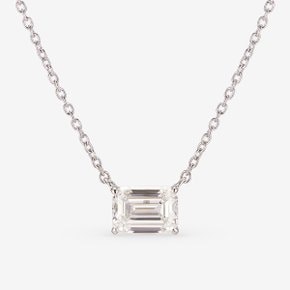 18k 에메랄드컷 랩 다이아몬드 1캐럿 목걸이(약 1.1CT)