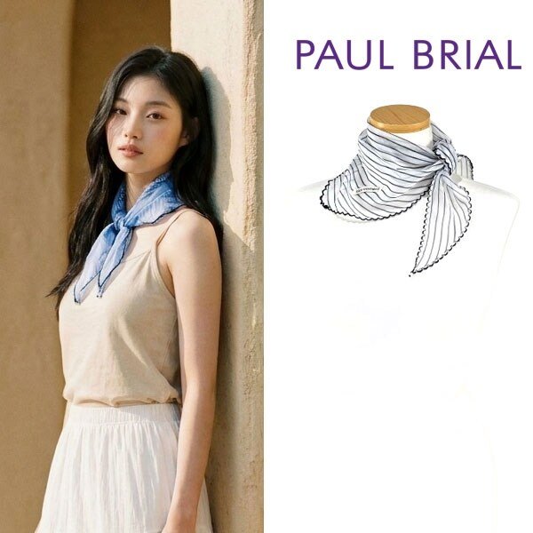 [폴브리알] 삼각 스트라이프 모먼트 스카프