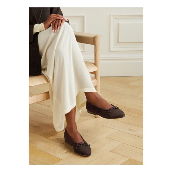 로플러 랜달 노엘 스웨이드 발레리나 플랫 다크 브라운 46376663162937403