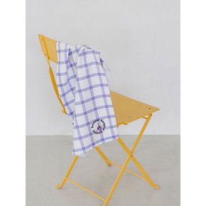 [데일리 타월] 깅엄체크 퍼플 스포츠 건식 수영타월