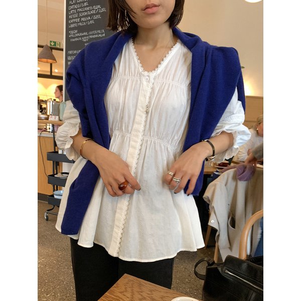 로제뜨 레이스 엘리자벳 블라우스_WHITE IVORY