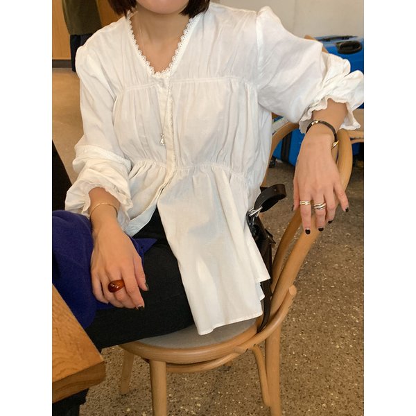 로제뜨 레이스 엘리자벳 블라우스_WHITE IVORY