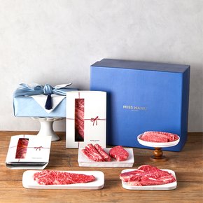 [9/2 순차출고]1++등급 한우 구이모듬 선물세트 1kg (등심 300g, 채끝 300g, 특수부위 200g*2)