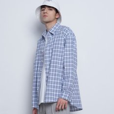 M02 sper check over shirts blue