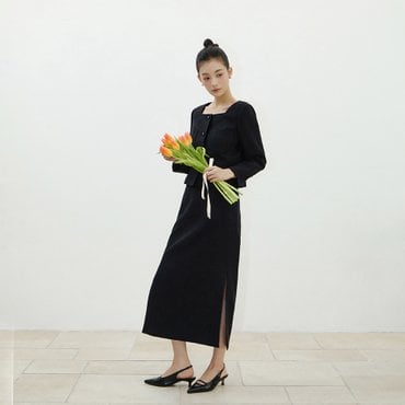 잇미샤 [25 S/S] 잇미샤 H라인 셋업 스커트 ITP3ZSK510