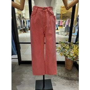 코랄 핑크 허벅지 룸 일자 면팬츠 NK2DP403