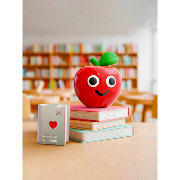 벨기에 키링 사과 & 책