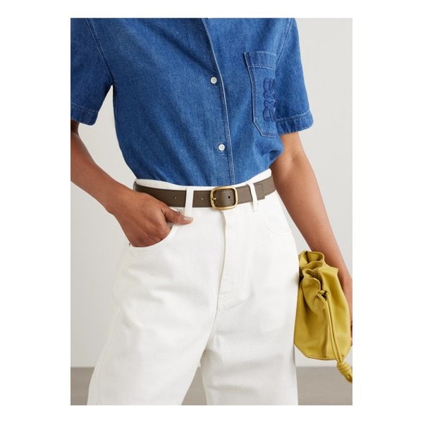 텍스처 가죽 벨트 브라운 46376663162858961