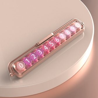 유니커블 레트로 키보드 모양 야광 주차 번호판 번호 자동차 핸드폰 차량용 연락처 자동차번호판 차량 번호숨기기