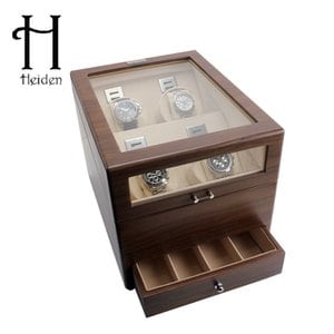 하이덴 하이덴 그랜드 쿼드 와치와인더 HD018-Walnut Wood 명품 서랍형 시계보관함 4구