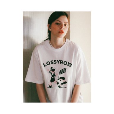 Lossyrow X Vanrora Graphic T-Shirt White