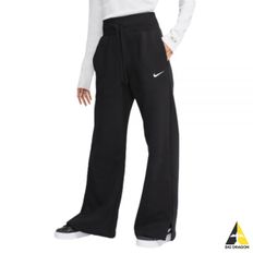 나이키 여성 NSW 포닉스 플리스 하이라이즈 와이드 팬츠 (DQ5615-010) (W PHNX FLC HR PANT