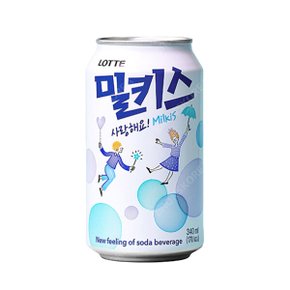 롯데 밀키스 340ml X 24캔 탄산 청량 음료수 소다