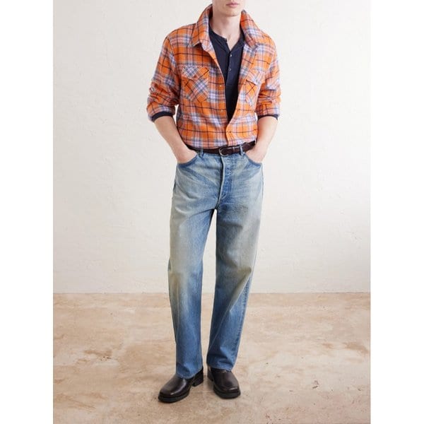 갓 트루 캐시미어 미드나잇 선 체크 캐시미어 셔츠 46376663163034103