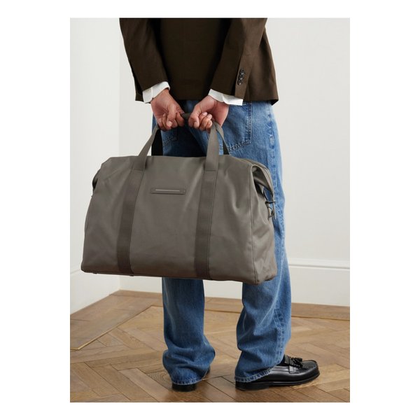 스튜디오 SoFo L 가죽 그로스그레인 트리밍 캔버스 위크엔드 백 46376663162861031