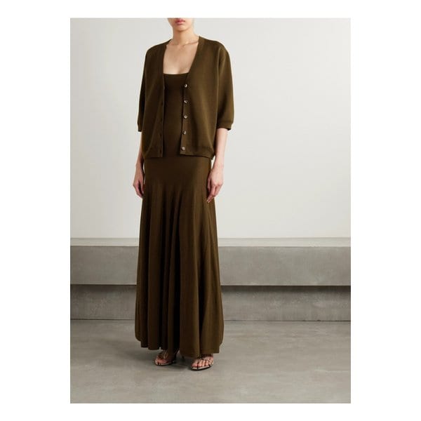 케이트 테디 울 혼방 가디건 그린 1647597333193221