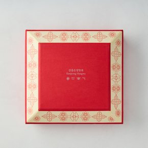 한지1호 2단 유과 선물세트 보자기포장 (답례품 명절 설날 추석선물 부모님선물 상견례 전통과자)