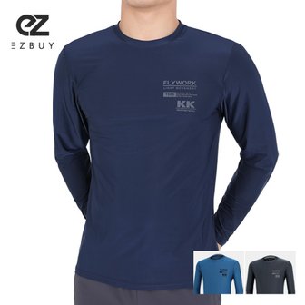 이지바이 레이서 남성 냉감 라운드 긴팔 티셔츠(B22LT017M)