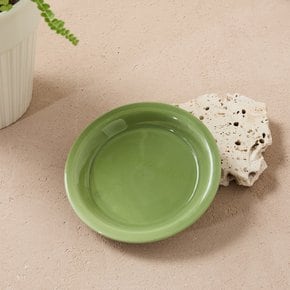 스트라이프 화분 받침 D13.5 x H2 말차그린