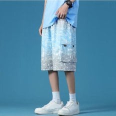 HS라이프 반바지 숏팬츠 쇼츠 남성 그라데이션 파스텔톤 건빵주머니