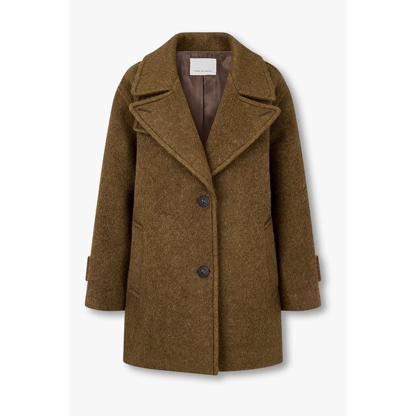 알파카 블렌드 싱글 하프 코트 7125416500160