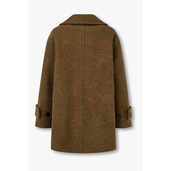 알파카 블렌드 싱글 하프 코트 7125416500160