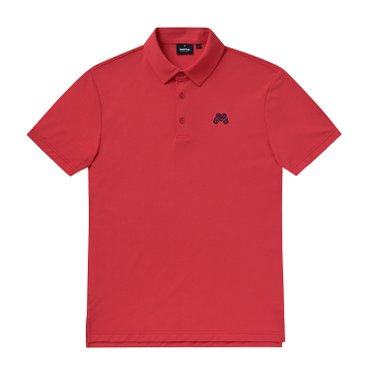 MARTINE GOLF [정상가 178000원]남성 아이스코튼 카라티셔츠 레드 (QM0DKS25176)