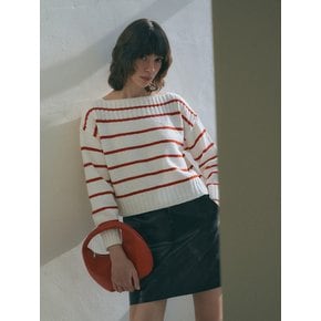 STRIPE CROP KNIT (2COLOR)