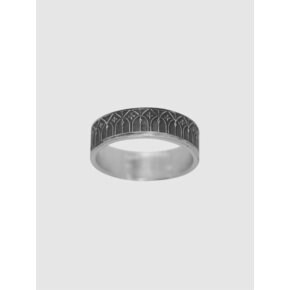 Gothic pattern etching couple ring(men)