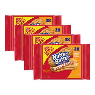  [해외직구] Nutter Butter 나비스코 너터버터 더블 너티 피넛 버터 샌드위치 쿠키 432g 4팩