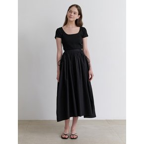 Basket strap skirt (black)