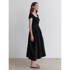 Basket strap skirt (black)