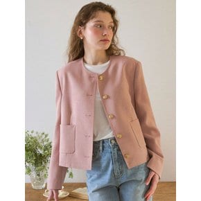 Gold Button Jacket [PEACH]