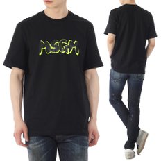 국내배송 MSGM 로고 브러시드 남성 반팔 티셔츠 3440MM200 99