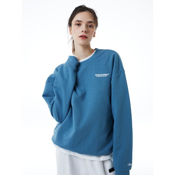 센서티브 오버 기모 맨투맨 (기모 안감)_블루그린