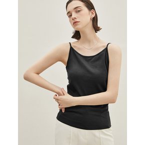 [3차 리오더] boat neck sleeveless T_BLACK 끈나시 캐미솔 여성나시티