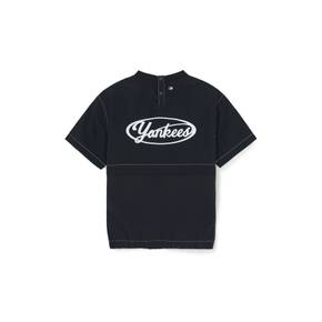 MLB 키즈 아웃도어 베이직 우븐 티셔츠세트 뉴욕양키스 BLACK 7AS1B0763 50BKS