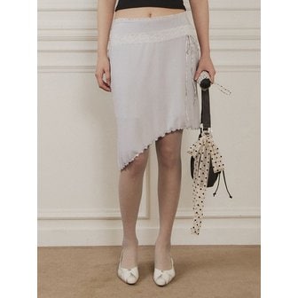 유우프 로즈 레이스 스커트 - 소라