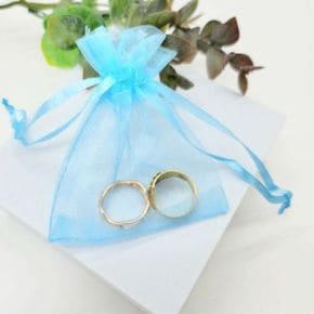 포장망사조리개 선물포장 오간자주머니 7x9cm 블루 선물포장지 예쁜포장지 포장지 포장봉투