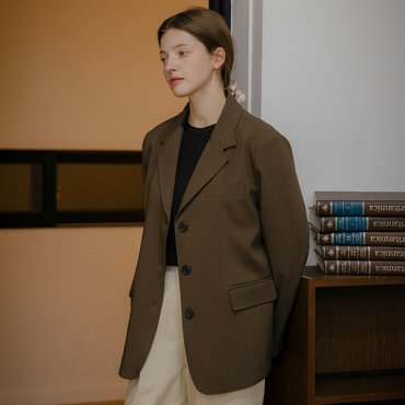 틸아이다이 [쓱머니적립] Essential 3-button blazer_Brown