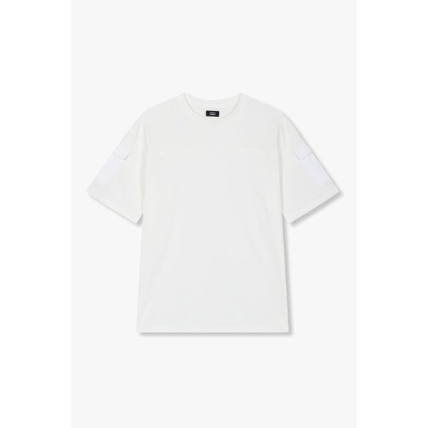 [MEN] 소매포켓 우븐배색 티셔츠 9155222191002