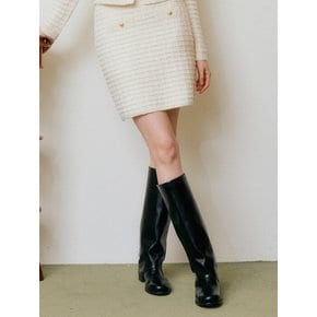 아이보리 유나 트위드 니트 스커트 / IVORY UNA TWEED KNIT SKIRT